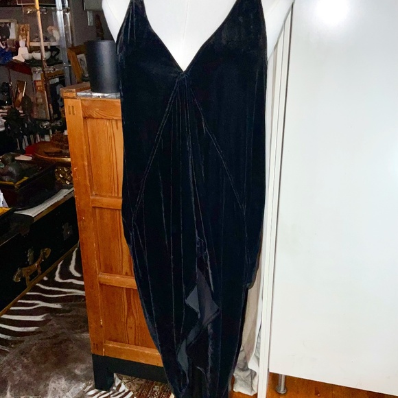 Rick Owens Glitter F/W 17 Velvet Mini / Top short front, long back size x small